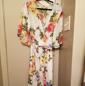 Floor length floral dress